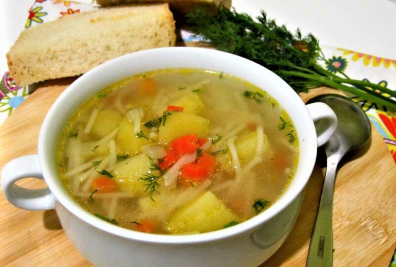 Рецепт говяжьего супа с вермишелью и картошкой