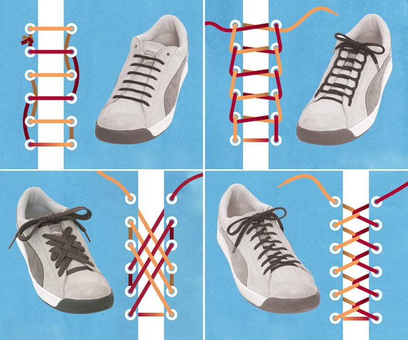 Шнурки на туфлях: правильный способ завязывания