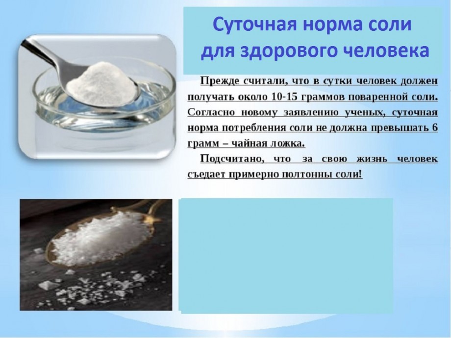 Умеренное употребление соли