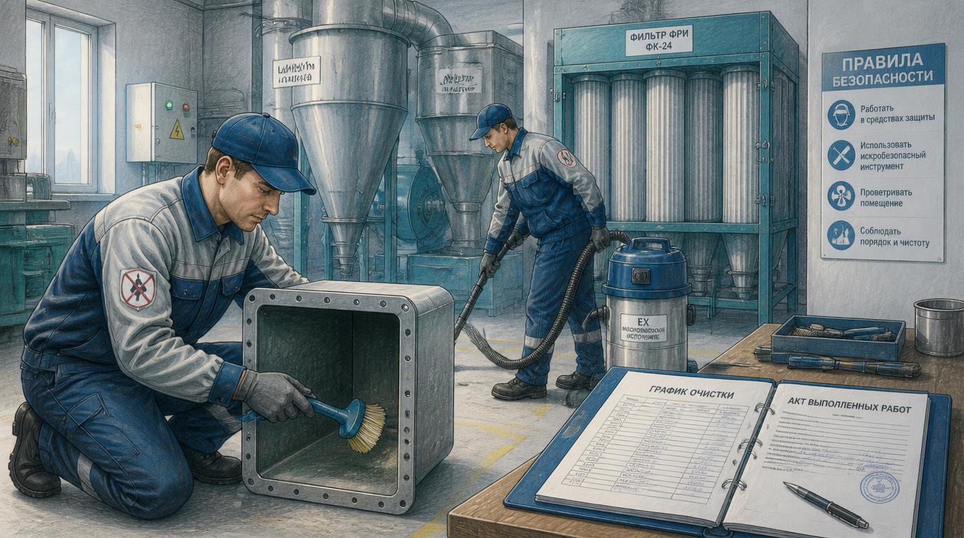 организовать работу по очистке вентиляционных камер